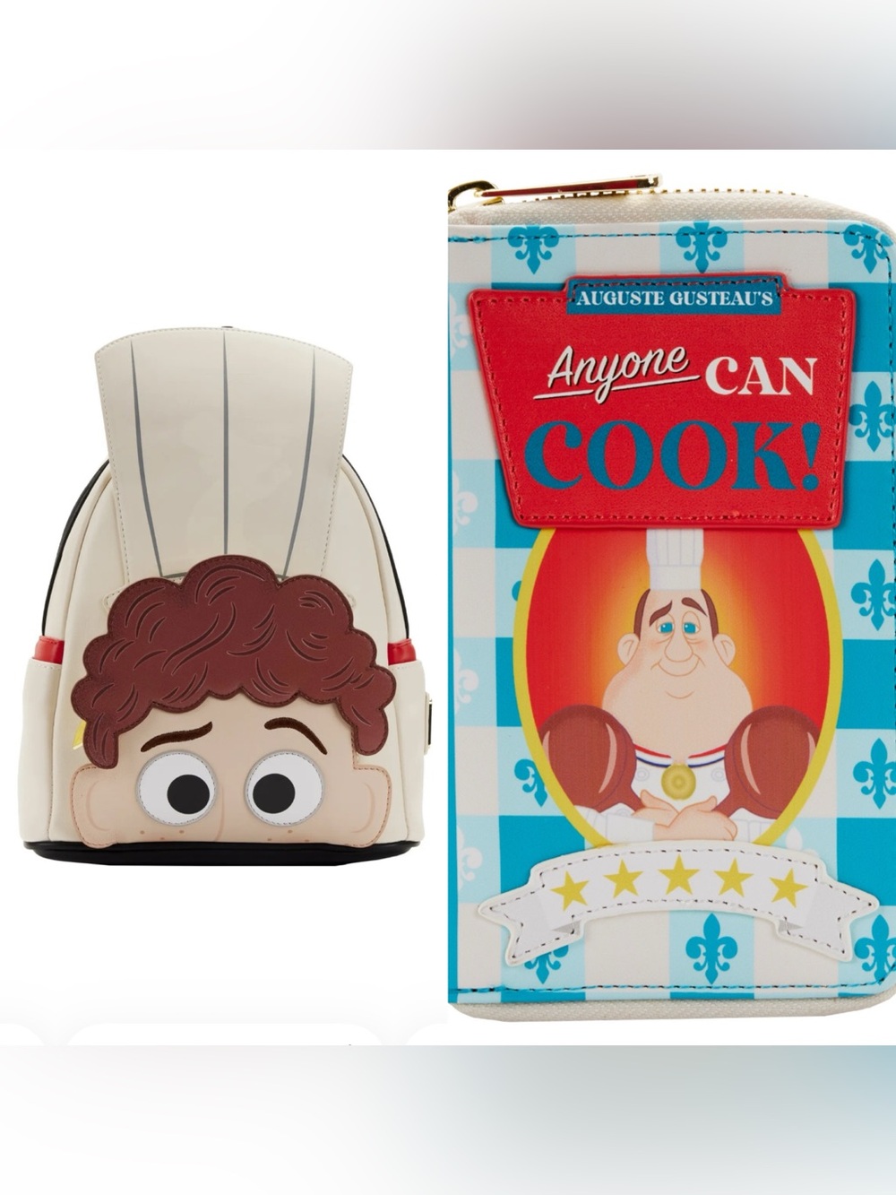 NWOT Loungefly Disney Ratatouille Linguini Backpack+wallet SET